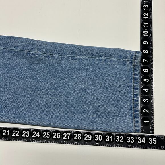 Levis 550 Jeans Mens 34x34 Blue Medium Wash Straight Leg 100% Cotton Workwear - Picture 7 of 9